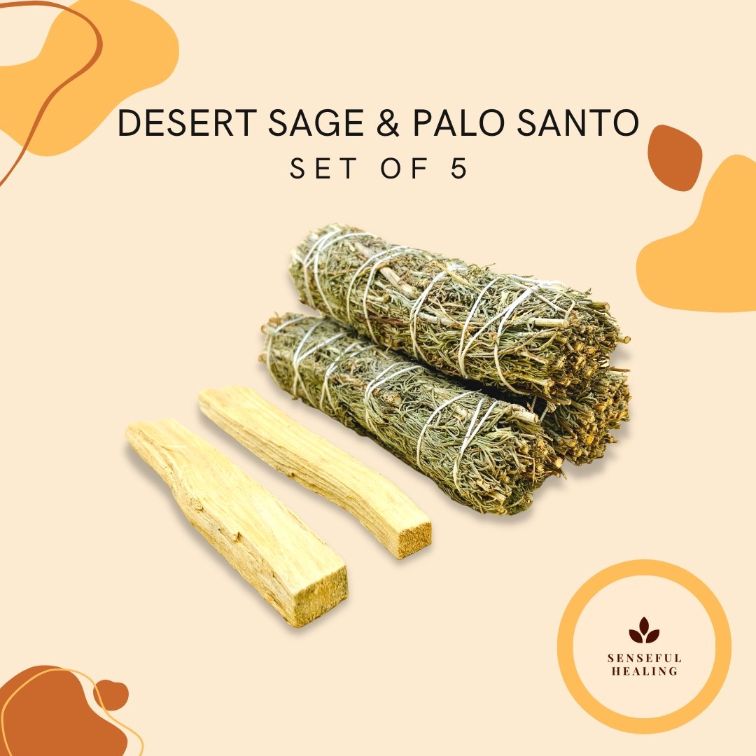 Desert Sage & Palo Santo (Set of 5) - Senseful Healing | desert sage palo santo sage sets