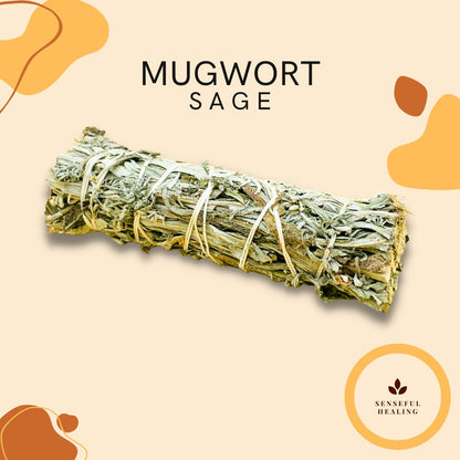 Mugwort Sage Stick (5 inches) - Senseful Healing | mugwort sage singles & more