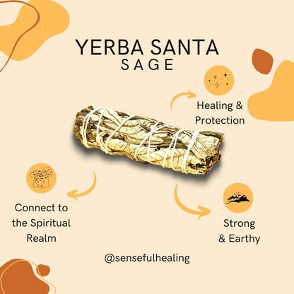 Cleansing Protection and Grounding Smudging Pack (Set of 5 Sage Bundles) - Senseful Healing | smudging benefit of yerba santa