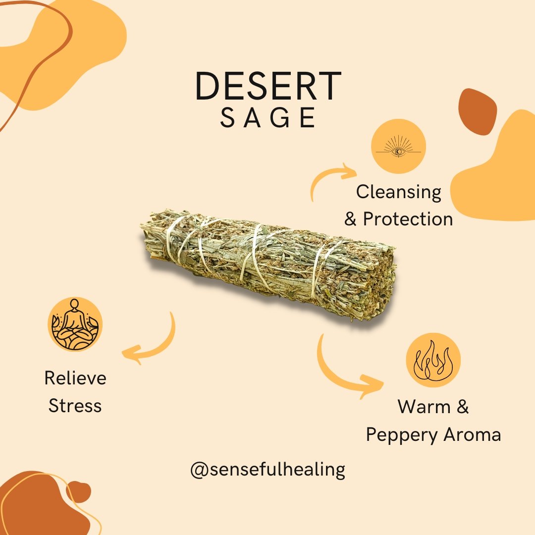Cleansing Protection and Grounding Smudging Pack (Set of 5 Sage Bundles) - Senseful Healing | smudging benefit of desert sage