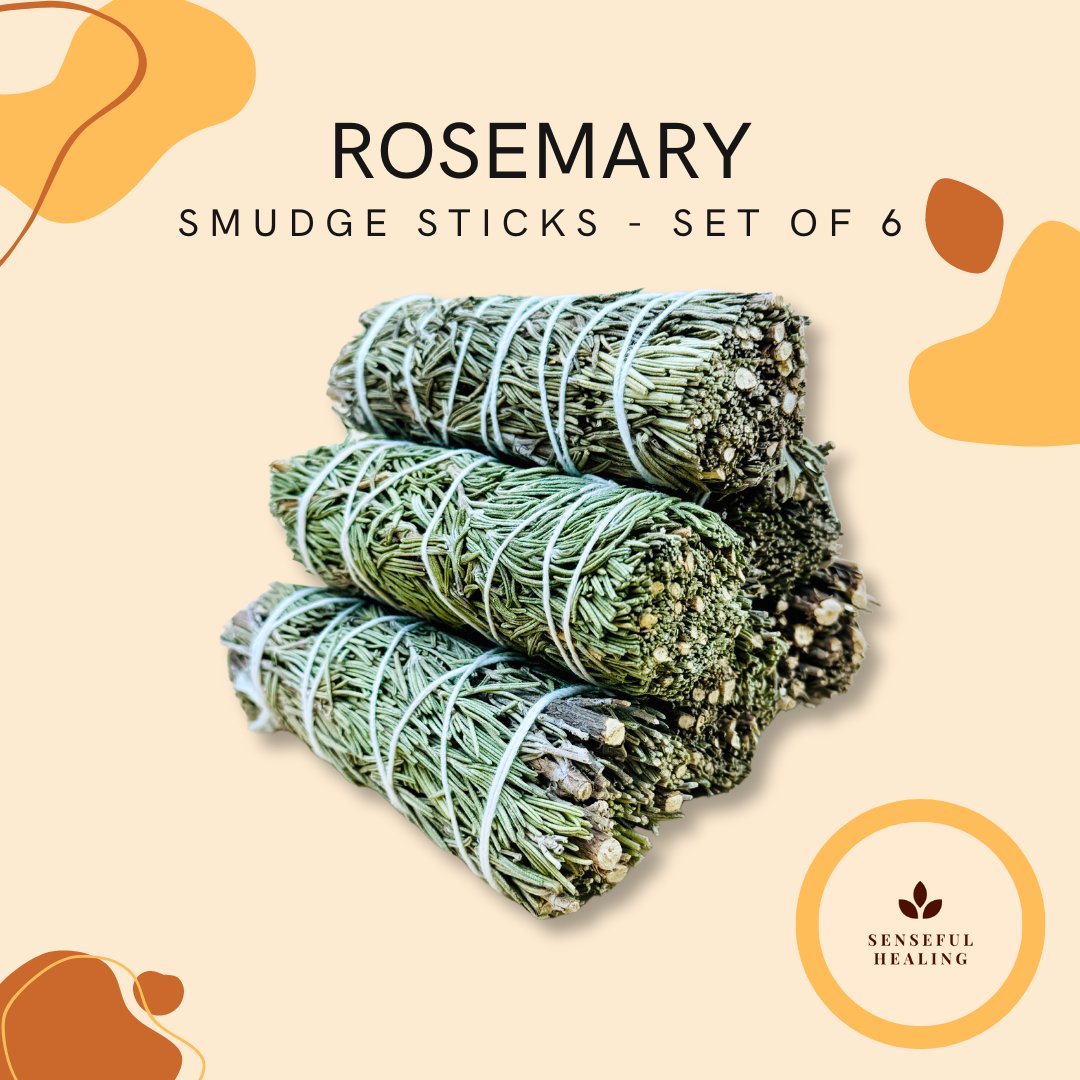 Rosemary Smudge Sticks (Pack of 6) - Senseful Healing | rosemary sage sage sets